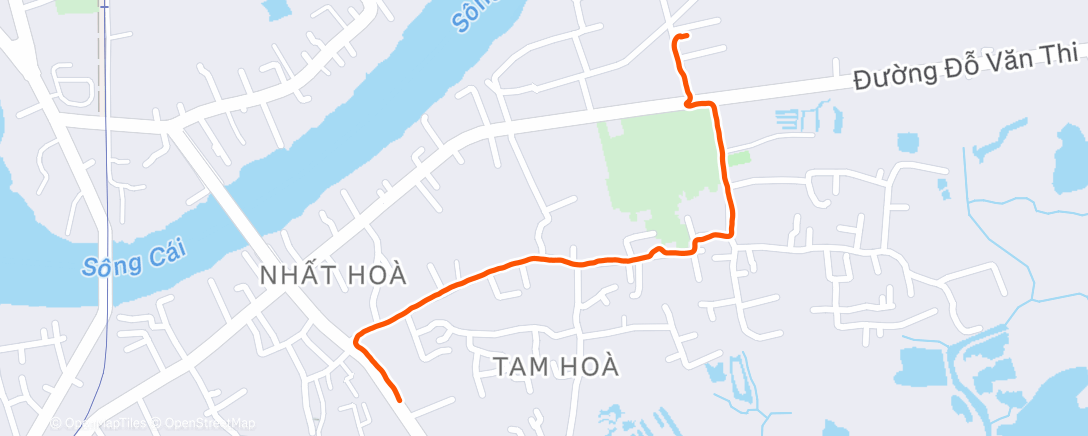 Map of the activity, Afternoon Run