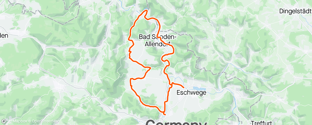 Map of the activity, RCW Ausfahrt