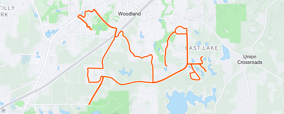 Map of the activity, Afternoon Ride