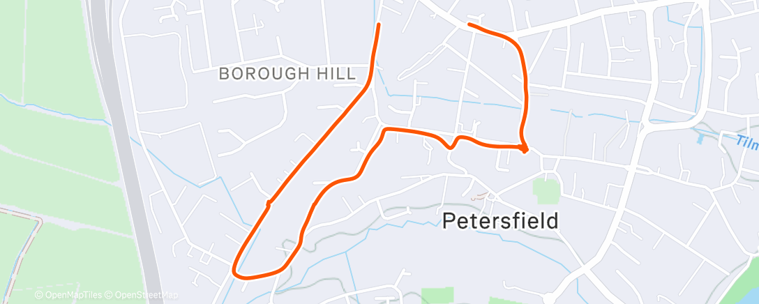 Map of the activity, Afternoon Walk