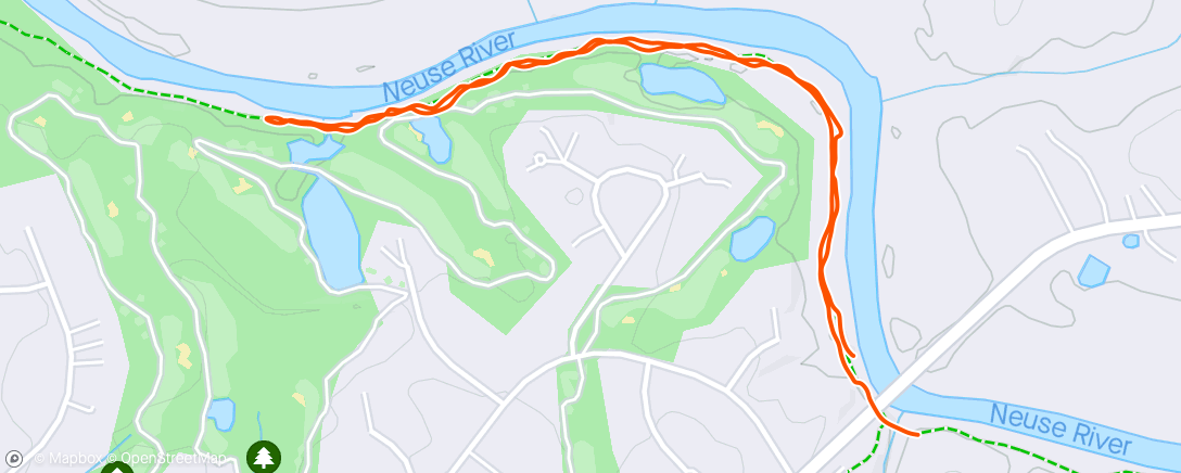 Map of the activity, Evening Run brick