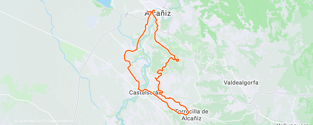 Map of the activity, Morning Mountain Bike Ride