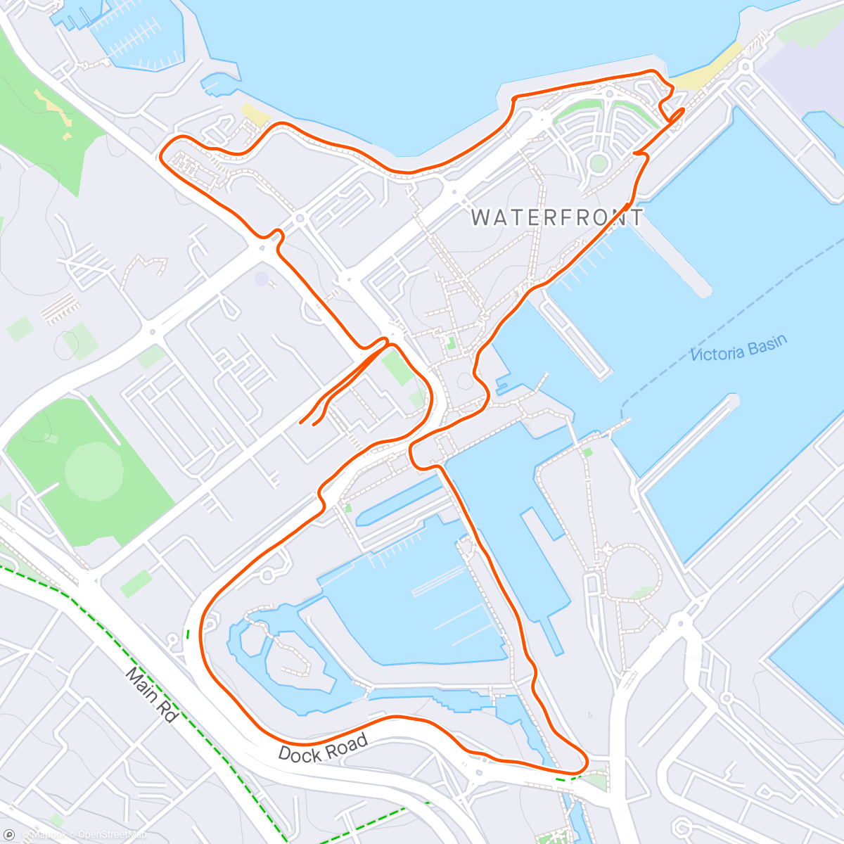 Map of the activity, V&A 5km loop - Cape Town, SA🇿🇦