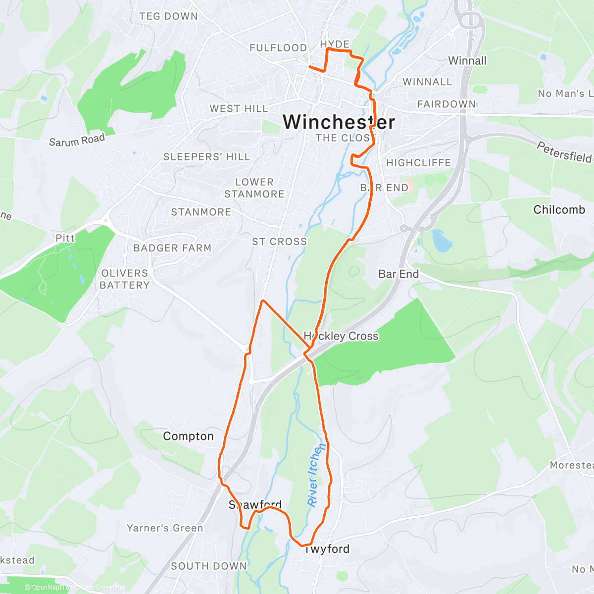 Map of the activity, Boxing Day cruising 🏃‍♂️