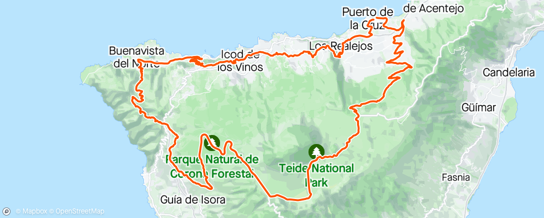 Map of the activity, Vuelta al Teide 🤯 
De locos!! 😍