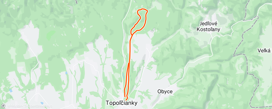 Map of the activity, Afternoon Run