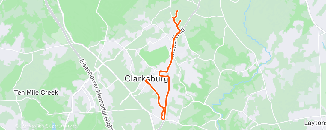 Map of the activity, Lunch Run