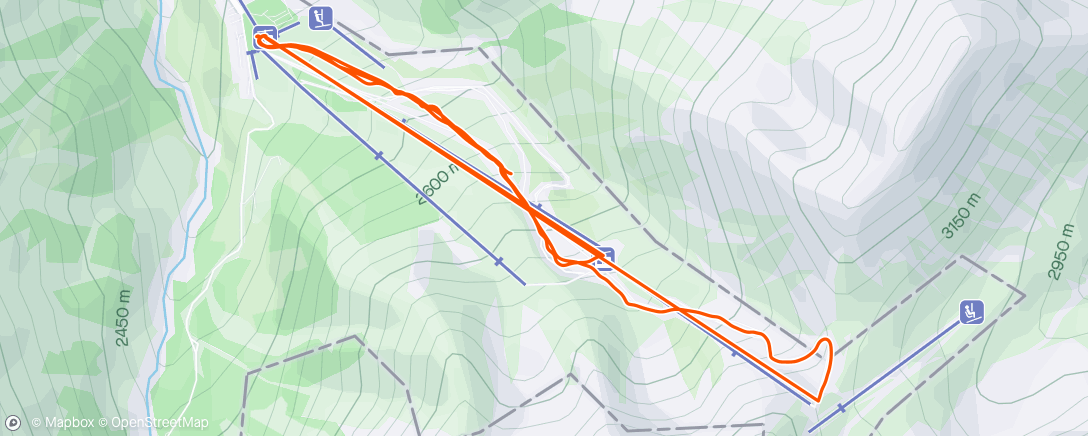 Map of the activity, Morning Alpine Ski