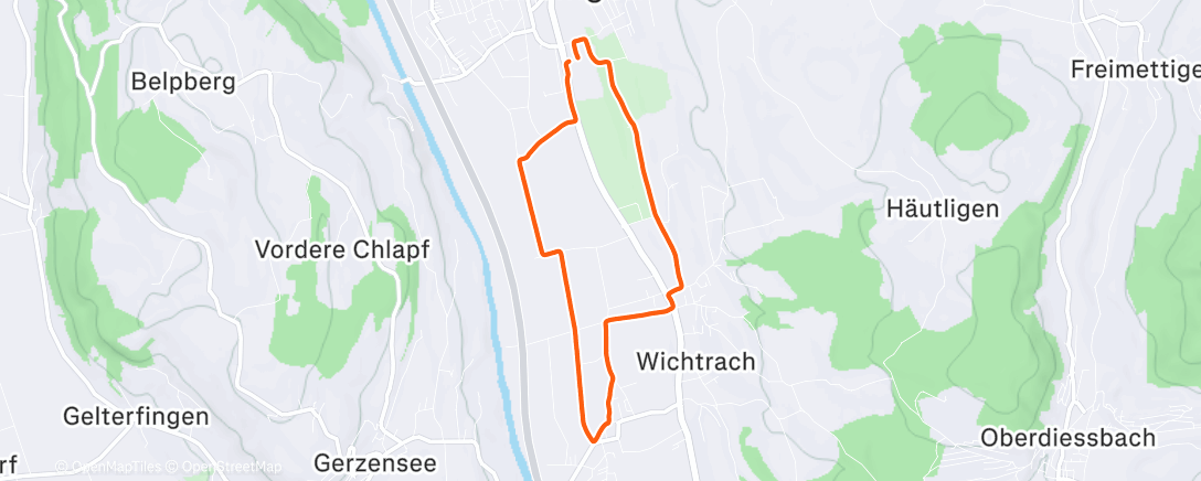 Map of the activity, Morning Run