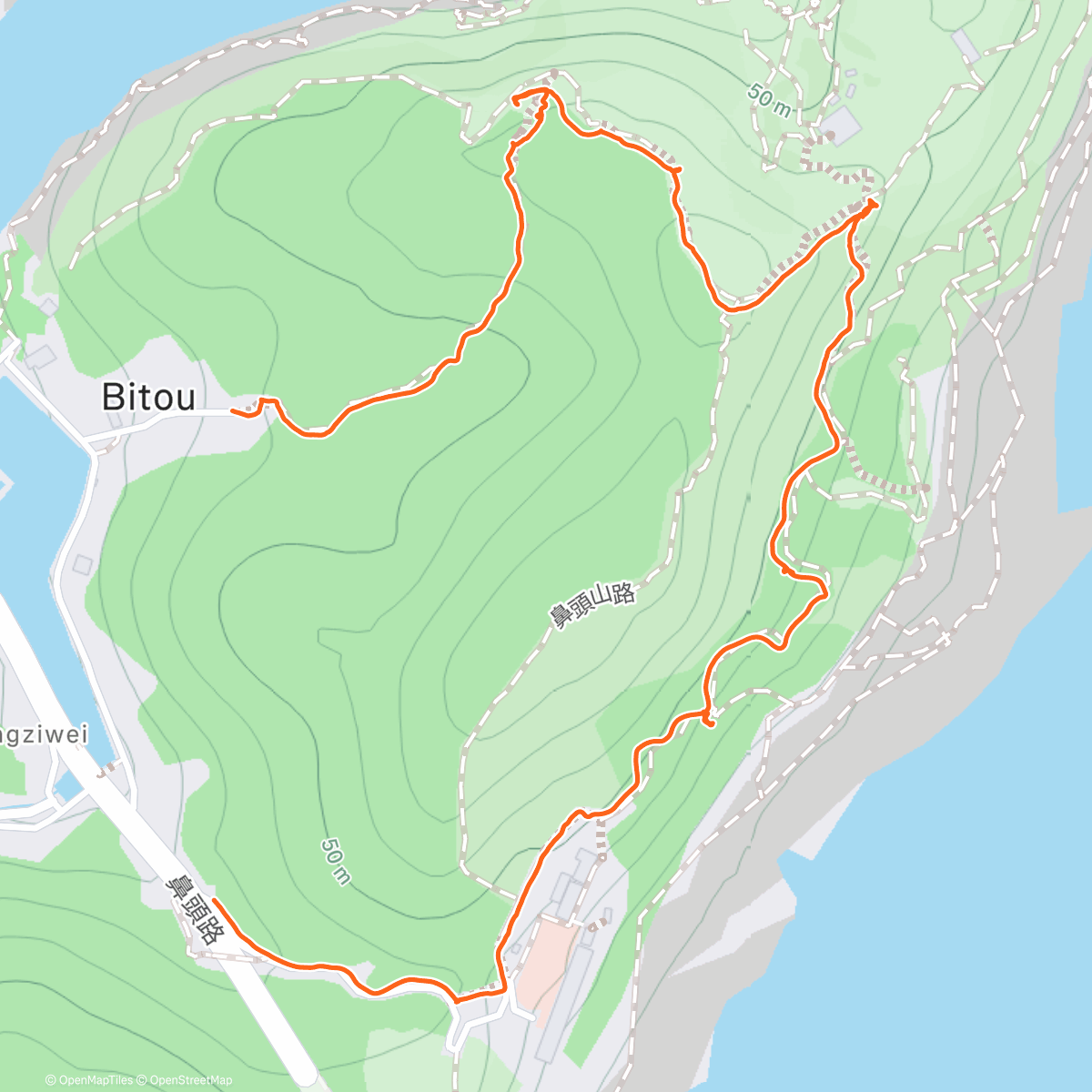 Map of the activity, Recovery Hike at Bitoujiao Trail 鼻頭角步道 in Bitou Cape Park