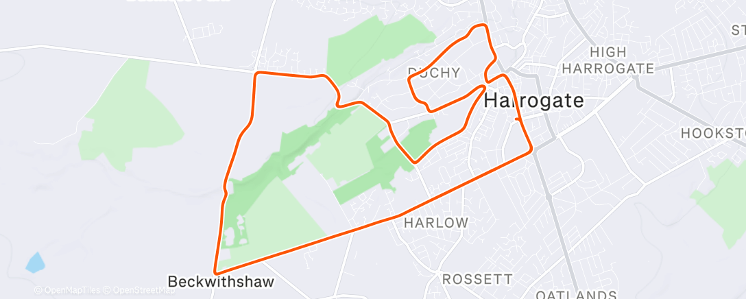 Map of the activity, Zwift - Race: Zwift Racing League: Redline Rally - Open Aqua League Division1 (A) on 2019 Worlds Harrogate Circuit in Yorkshire