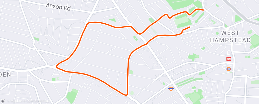 Map of the activity, Reverse Willesden Loop