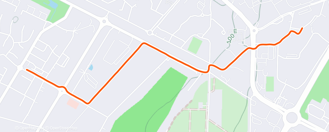 Map of the activity, Course à pied dans l'après-midi