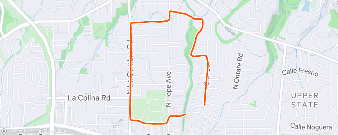 Map of the activity, Lunch Run