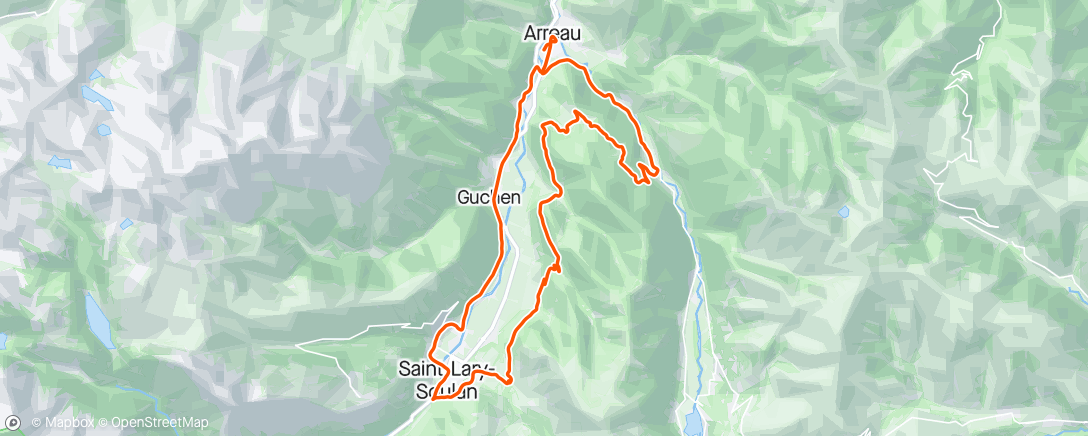 Mapa de la actividad, Sortie sur les balcons de la vallée d’Aure