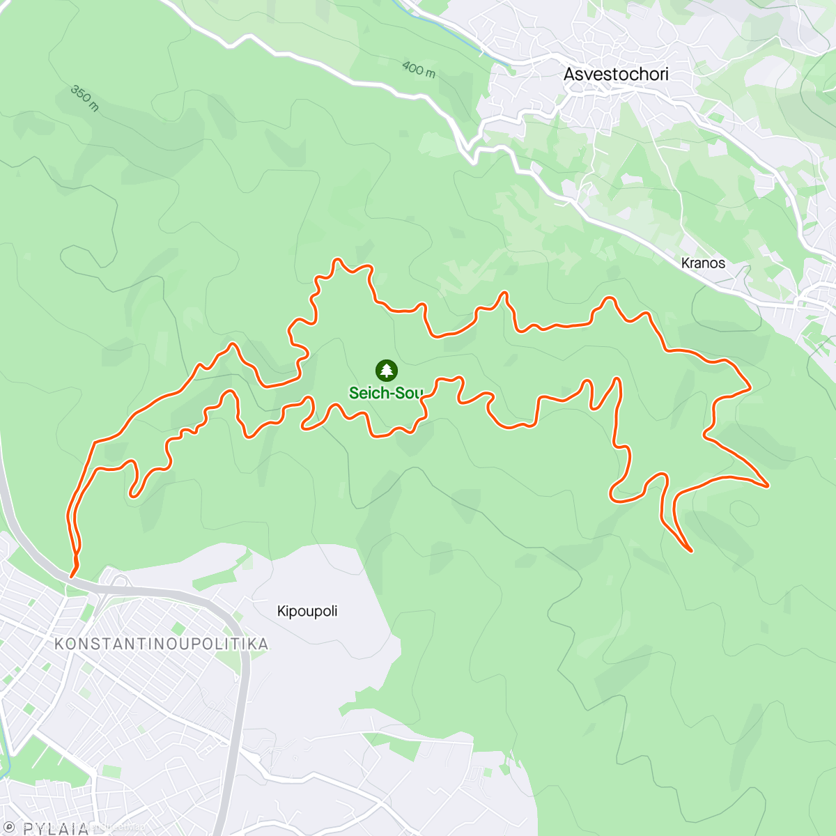 Map of the activity, Allergy Trail Run