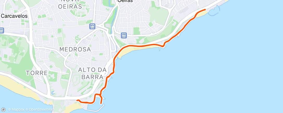 Map of the activity, Volta de patins