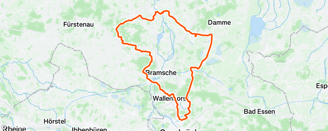 Map of the activity, Lunch Ride