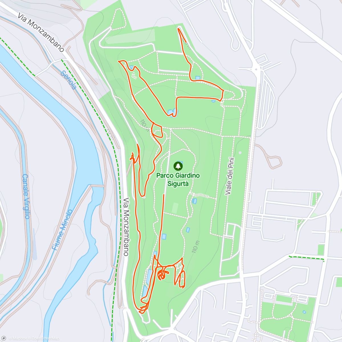 Mapa de la actividad (Lunch Walk -Giardini Sigurtà)