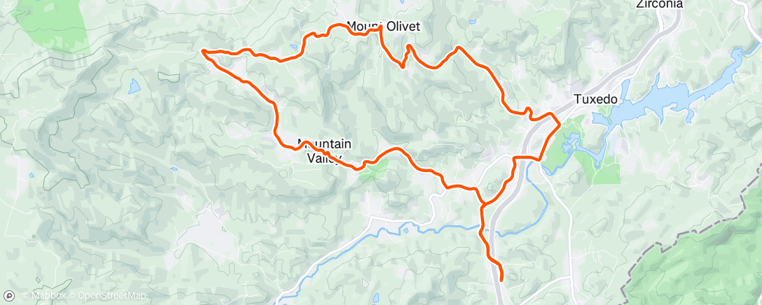 Map of the activity, Afternoon Ride