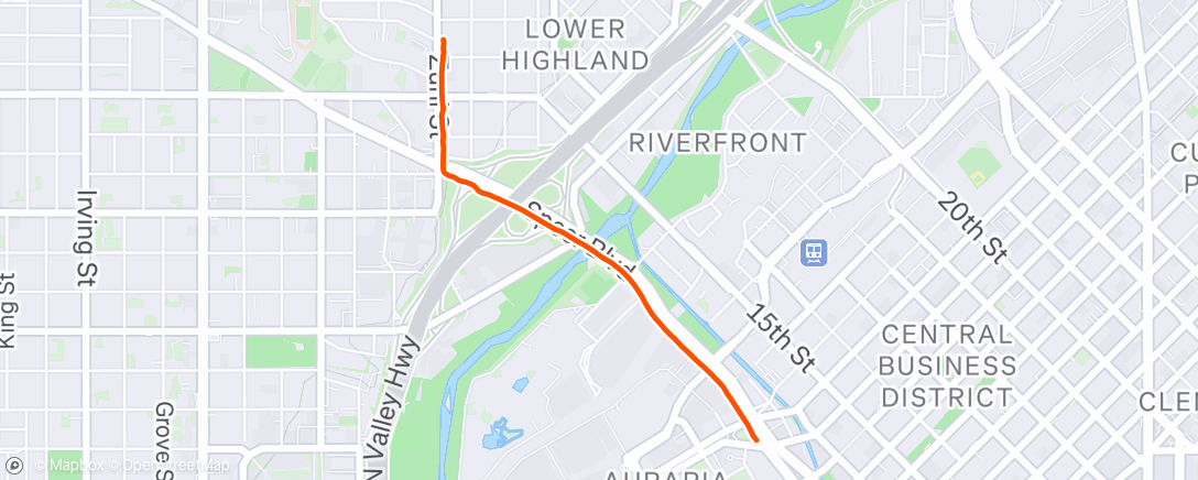 Map of the activity, Evening Run