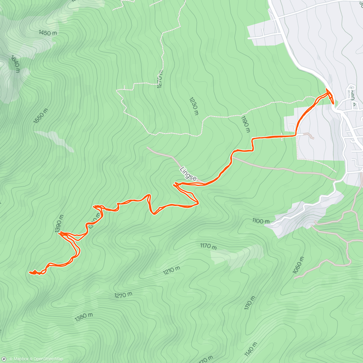 Map of the activity, Recovery run