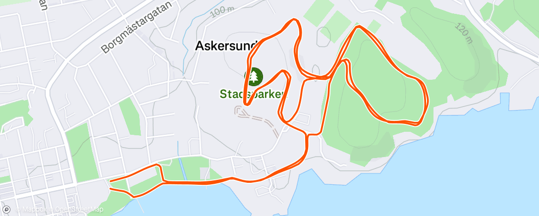 Map of the activity, Lunch Run