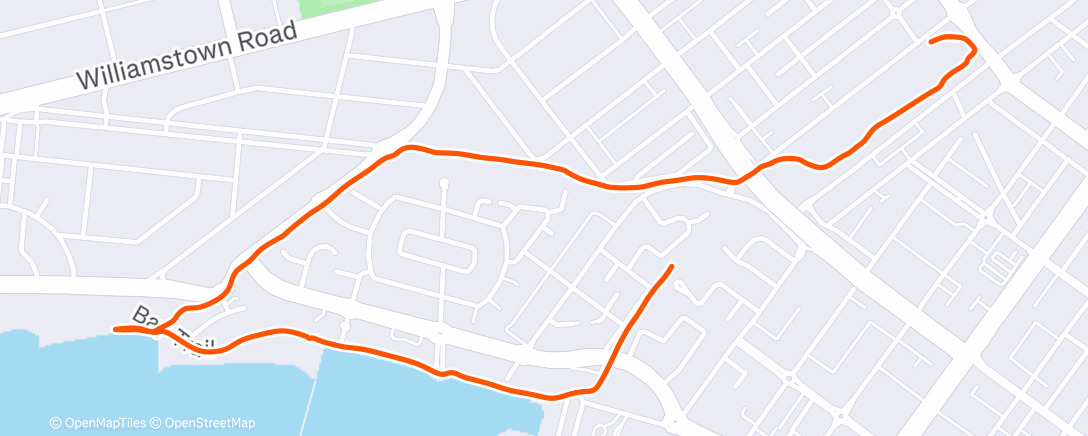 Map of the activity, Morning Run