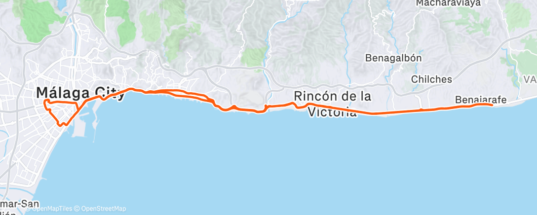 Map of the activity, Afternoon Ride