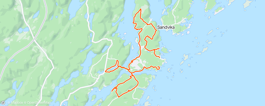 Mapa de la actividad (Sørlandskyststi)