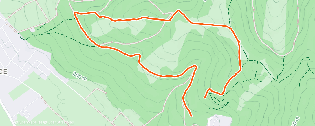 Карта физической активности (Morning Trail Run)