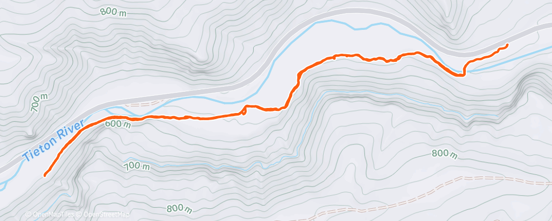 Map of the activity, Tieton Walk with dogs