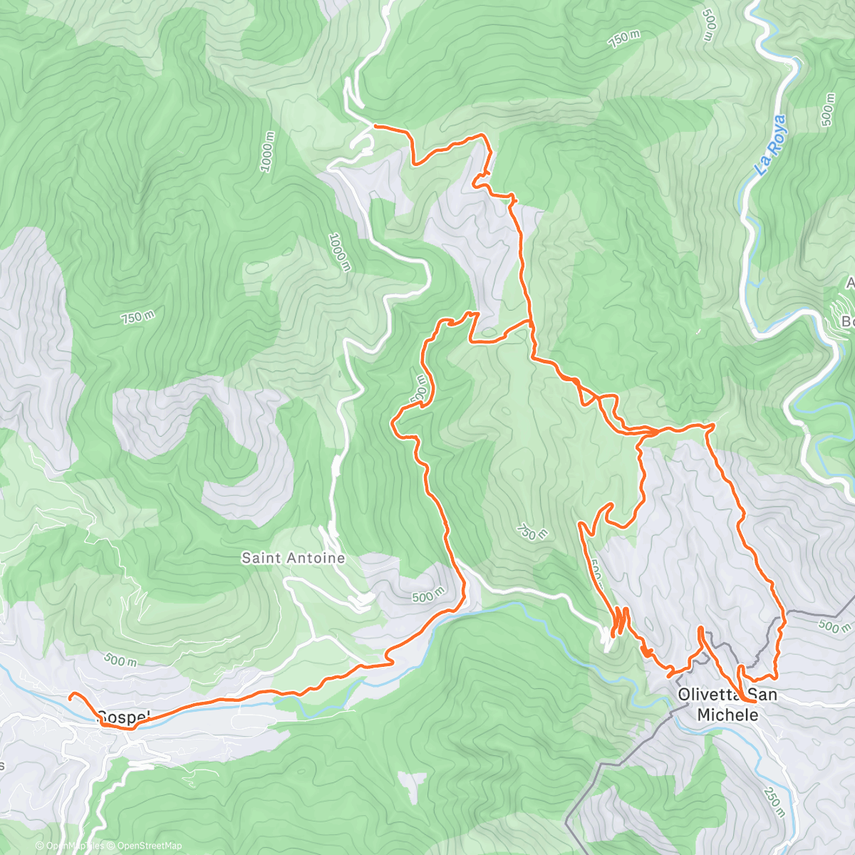 Map of the activity, Sospel 2 🇫🇷