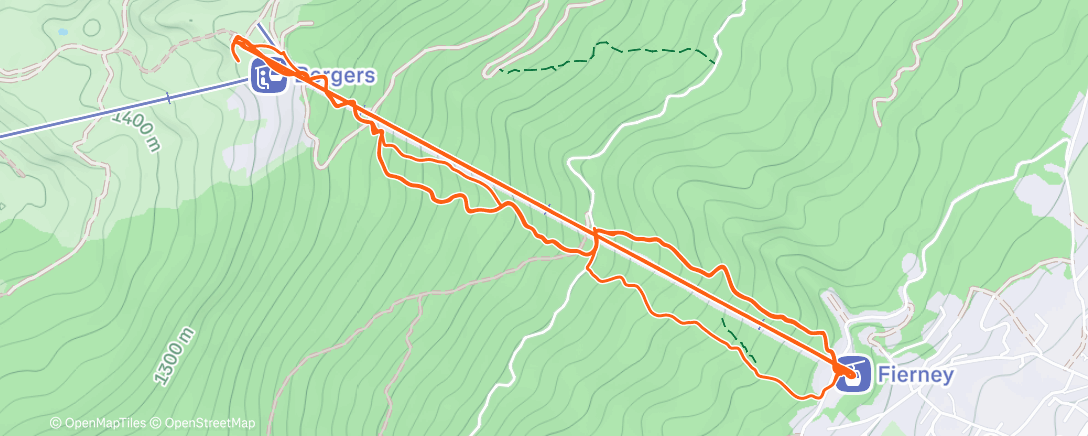 Map of the activity, December gondy laps, I’ll take it