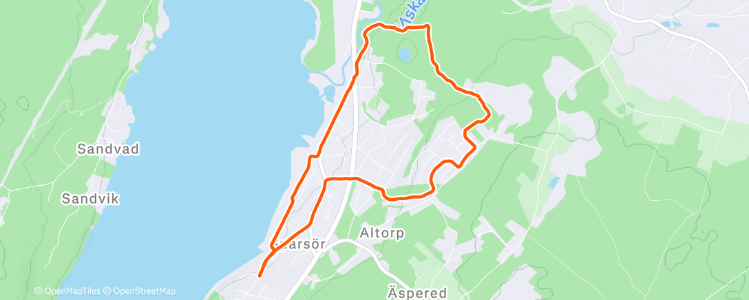 Map of the activity, Morning Run