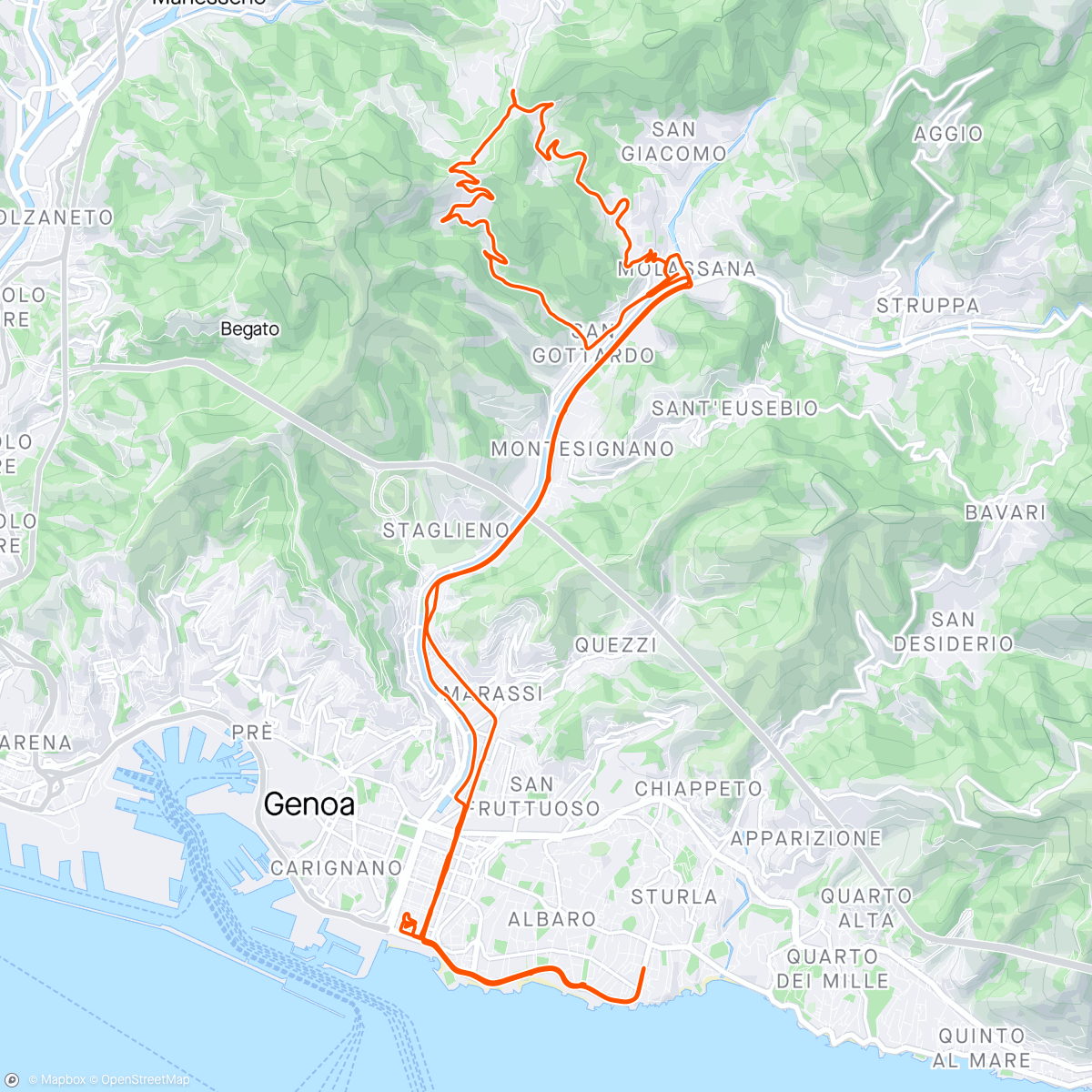 Map of the activity, Giro con la bici pulita😂