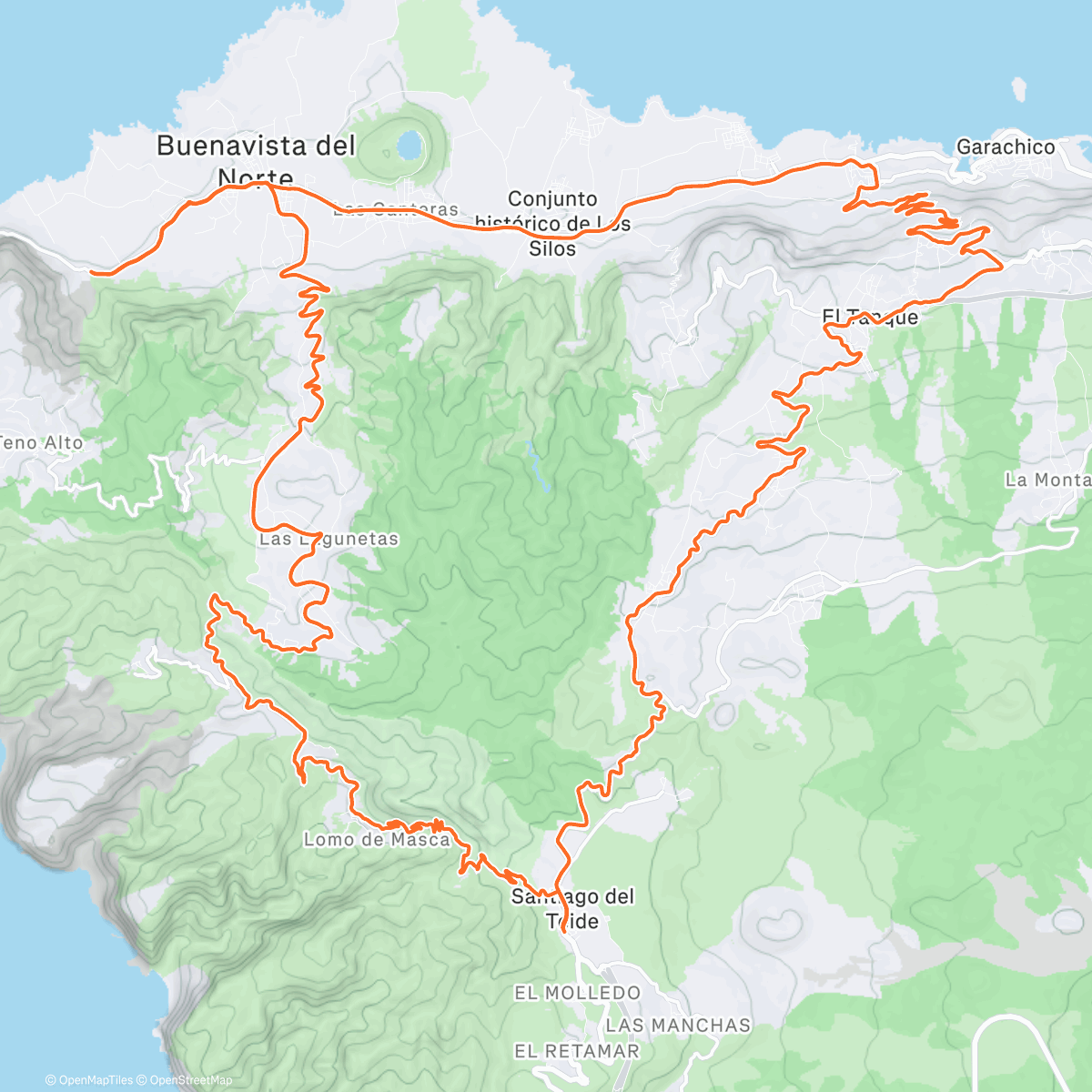 Map of the activity, Adembenemend Tenerife