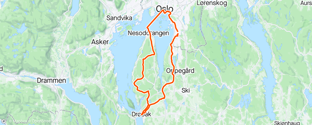 Map of the activity, Drøbak