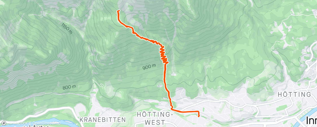 Map of the activity, 🚫-9 • Aspachhütte out&back • 2:15:00 elapsed