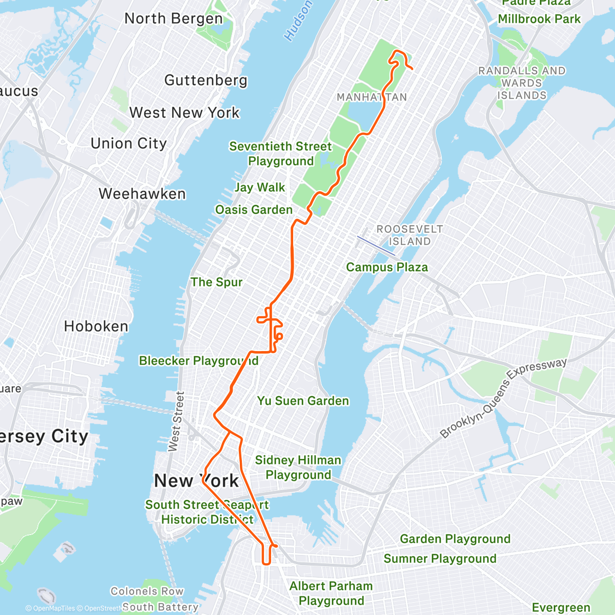 Map of the activity, Zwift - Lionel Sanders' Yellow Day Workout on The Double Borough in New York