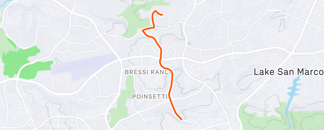 Map of the activity, Afternoon Hike