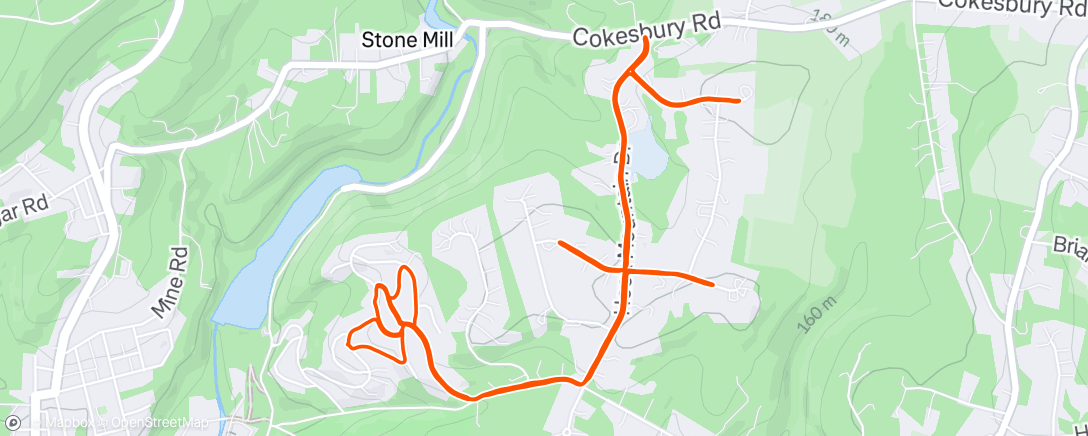 Map of the activity, Morning Run