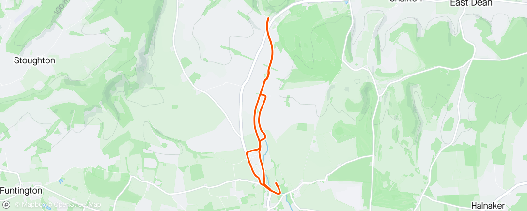 Map of the activity, Cheeky run between shifts