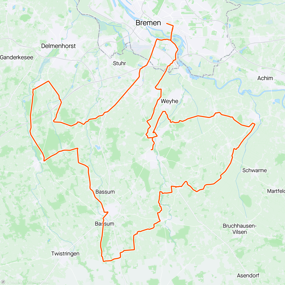 Map of the activity, RTF Bruchhausen Vilsen