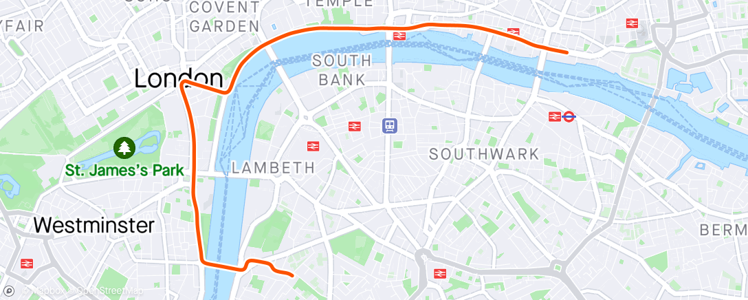Map of the activity, Zwift - SST*40m in London
