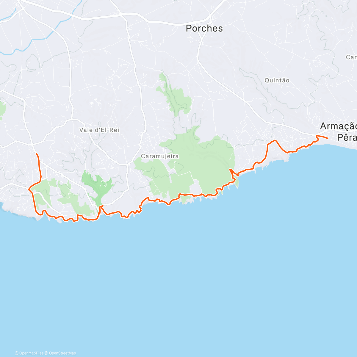 Map of the activity, Portugal - Run #7