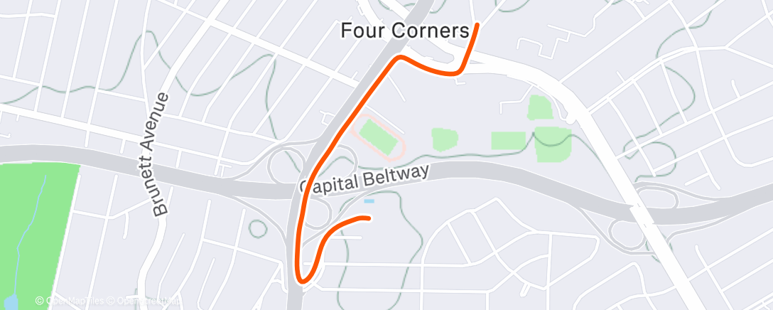 Map of the activity, Night Run