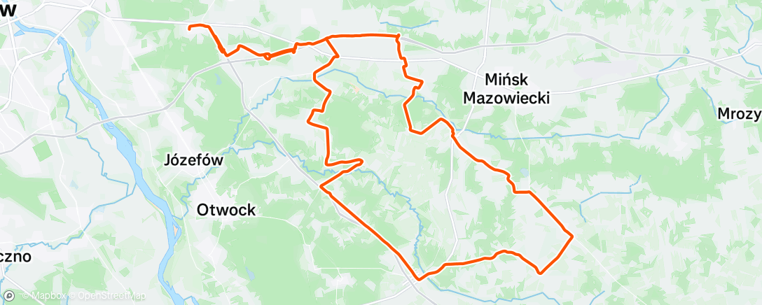 Map of the activity, Afternoon Ride