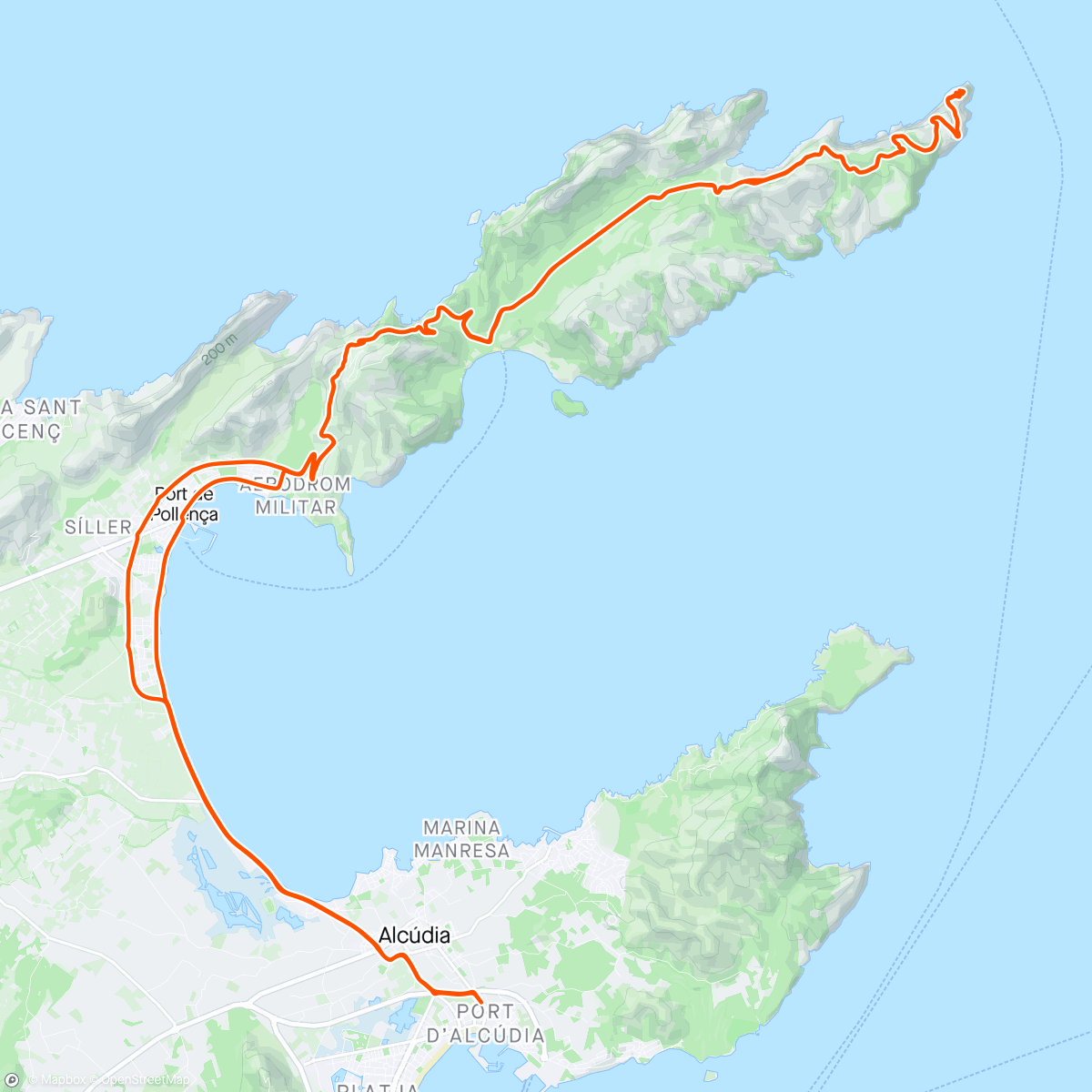 Map of the activity, Kickstart på pappaperm - Formentor