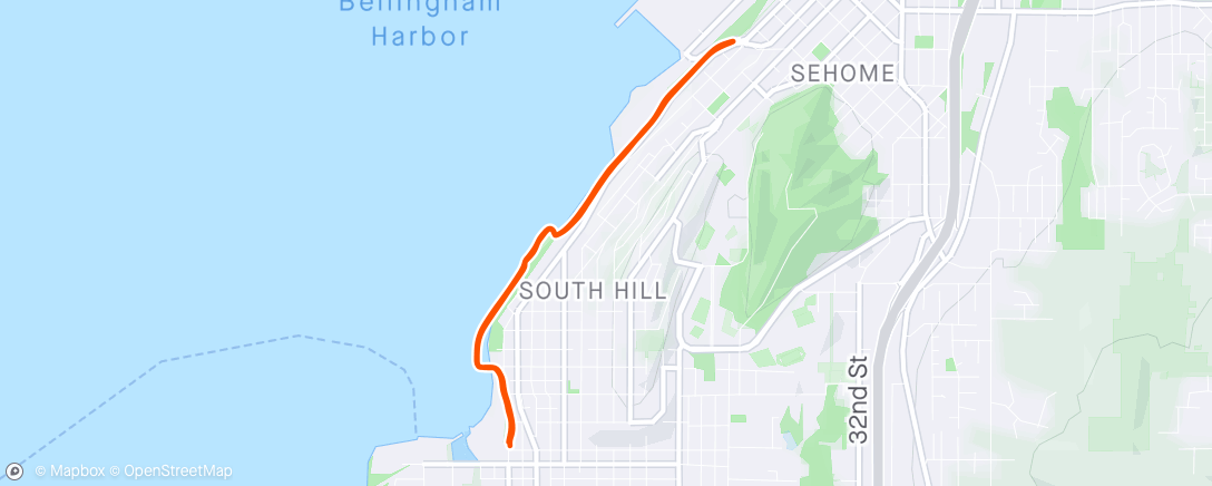 Map of the activity, Fairhaven Runners all pacers